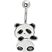 Black and White Panda Bear Belly Ring