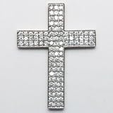 925 Sterling Silver Cross Pendants with inlaid Clear CZ