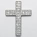 925 Sterling Silver Cross Pendants with inlaid Clear CZ