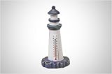 Thermometer, Lighthouse, Distr White/Navy15X7Cm