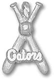 Florida Gators Solid Sterling Silver ''GATORS'' Bats Pendant