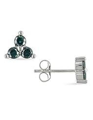 1/2 ct.t.w. Treated Blue Earrings in 10k White Gold