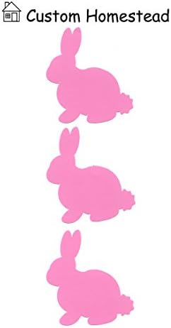 Pink Bunny Rabbit Chalkboard Label - Set of 24 Cute Fluffy Labels