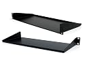 Startech CABSHELF1U 19-Inch 1U Universal Fixed Server Rack Cabinet Shelf (Black)