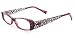 Crystal Lattice Fashion Reading Glasses with Austrian Crystals in Metal Trellis Frame for Youthful Women Who Read in Style Red +1.75