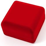 Bo&icirc;te &agrave; bracelet &agrave; charni&egrave;res velours rouge