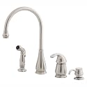 Price Pfister T26-4DSS Treviso Kitchen Faucet w/Spray, Stainless Steel