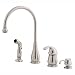 Pfister GT26-4DSS One Handle Kitchen Faucet W/Spray - Stainless Steel - W/ Soap Dispenser
