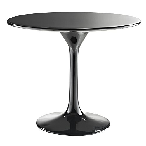 LexMod 24" Eero Saarinen Tulip Side Table in Black