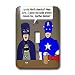 All Products : Rich Diesslins Funny General Cartoons - Super Hero Parody with Batman and Captain America at the bar - Light Switch Covers - single toggle switch