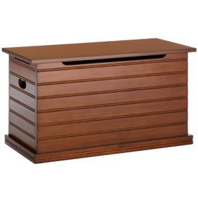 Kids Benches: Kids White Wooden Beadboard Toy Chest, Chocolate Beadboard Toy Chest
