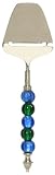 Decorative Cheese Shaver With Aqua Blue and Green Glass Beads Handle