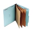 S J Paper S60853 S J Paper Std 3" Expansion Classification Folder, Letter, 8-Section, Blue, 10/Bx