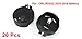 20 Pcs Button Battery Holder Case Black for CR/LIR2032 2025 2016