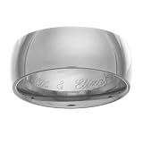 Titanium Engraved Extra Wide Wedding Band - Personalized Jewelry