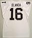 George Blanda Autographed/Hand Signed White Wilson Jersey with HOF 81 Inscription