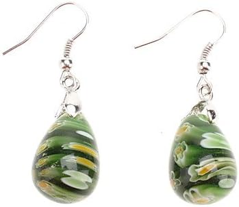 Suvit Buy@Tear Drop Shaped Glaze Earings Green