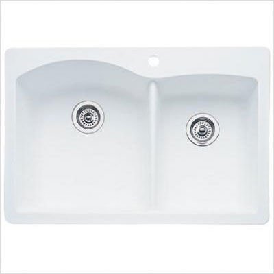 Diamond 1.75 Drop-In Kitchen Finish: White