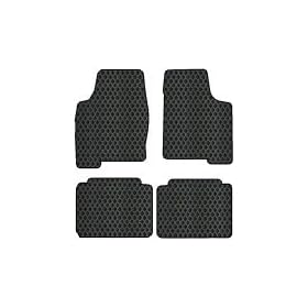 Ford Mustang Custom-Fit All-Weather Rubber Floor Mats 4 Pc Set - Coupe - Black (1970 70 1971 71 1972 72 1973 73 )