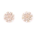 14K Diamond Pinwheel Earring Jackets