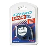 DYMO 91338 Tape for LetraTag Label Printers (Metallic Silver with Black Printing, 1/2in) DYMO 91338 Tape for LetraTag Label Printers (Metallic Silver with Black Printing, 1/2in)
