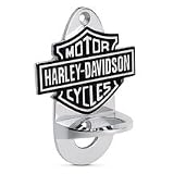 Harley Davidson Wall Mount Bottle Opener. Chrome plated. Bar & Shield logo. Measures 3 7/8 x 2 3/4. Mounting hardware included. 99333-08V