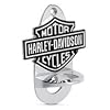 Harley Davidson Wall Mount Bottle Opener. Chrome plated. Bar & Shield logo. Measures 3 7/8" x 2 3/4". Mounting hardware included. 99333-08V