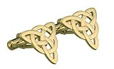 18k Gold Plated Double Trinity Knot Cufflinks - Made in Ireland