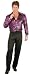 Plus Size Men's Purple Flame Disco Costume Shirt