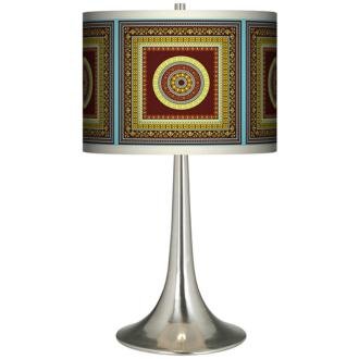 Stacy Garcia Tiber Medallion Garnet Trumpet Table Lamp