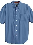 Big Mens Classic Short Sleeve Oxford Dress Shirt (Big & Tall and Regular Sizes)