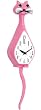 Wagging PINK Cat Tail Pendulum Wall Clock NEW Wagging PINK Cat Tail Pendulum Wall Clock NEW