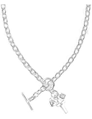 Sterling Silver Jewelry - Silver Diamond Charm Necklace