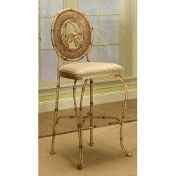 The Hathaway Bar Stool - Set of 2 (Burnished Bamboo) (48H x 21W x 21D) 