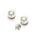 Sterling Silver 10mm White Shell Pearl Stud Earrings