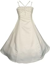 Girls Ankle Length Flower-Girl Dress/Pageant Dress/Wedding Dress 
