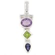 Natural Gemstone Pendant set in .925 Sterling Silver