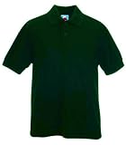 Fruit of the Loom childs 65/35 pique polo shirt Bottle Green age 5 to 6