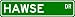 HAWSE Street Sign ~ Personalized Family Lastname Sign ~ Gameroom, Basement, Garage Si...