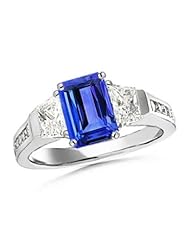 Emerald Cut Tanzanite Diamond Ring (The Palisades Ring)