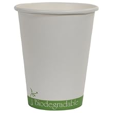 IFN Green 30-1008 Paper/PLA Hot Cup, 8 oz Capacity, 3.0" Length x 3.0" Width x 3.8" Height (Case of 1000)
