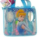 Disney Girl's Hair Care Set - Princess Cinderella brush, mirror and ponies