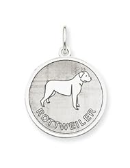 Sterling Silver Rottweiler Disc Charm QC2701"