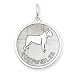 rottweiler37  - Sterling Silver Rottweiler Disc Charm QC2701