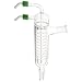 Chemglass CG-1210-HC-01 Glass Friedrichs Condenser with Removable Hose Connection and GL-14 Screw Cap, 330mm Height, 24/40 Joint