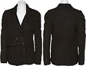 DOLLHOUSE Black Double-Breasted Blazer W/ Pleated Shoulder [81333B-48]