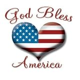 Youth Sweatshirt : God Bless America - Patriotic US Flag Heart