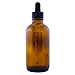 Amber Glass Bottle 4oz W/Glass Dropper - 2 Bottles