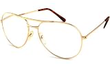 Asset Eyewear Full Readers (Men) Reading Glasses - R142 Aviator Gold by Asset Eyewear