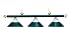 RAM Gameroom B48-RIB HG 3 Light 54 Inch Billiard Light - Hunter Green